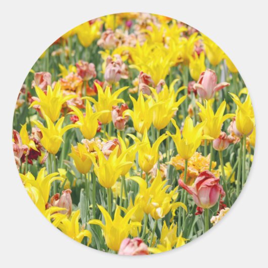 En het leven gaat door ronde sticker (Voorkant)