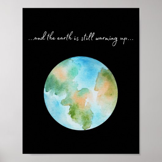 En het warmt op Opwarming van de aarde Milieu Poster (Voorkant)