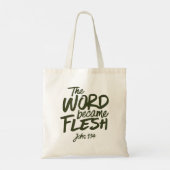 En het Woord werd Vlees 2 Tote Bag (Achterkant)