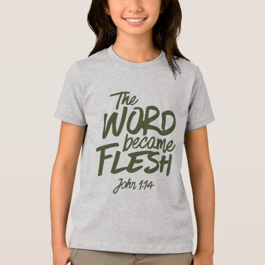 En het Woord werd Vlees 2 Tri-Blend Shirt (Voorkant)