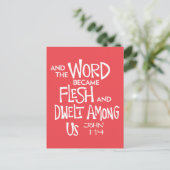 En het Woord werd vlees Briefkaart (Staand voorkant)