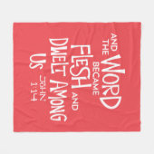En het Woord werd vlees Fleece Deken (Voorkant (Horizontaal))