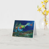 "En hij ademde op hen" nr. 3 gevouwen groet Kaart (Gele Bloem)