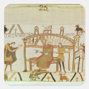 En hij komt voor koning Edward Vierkante Sticker