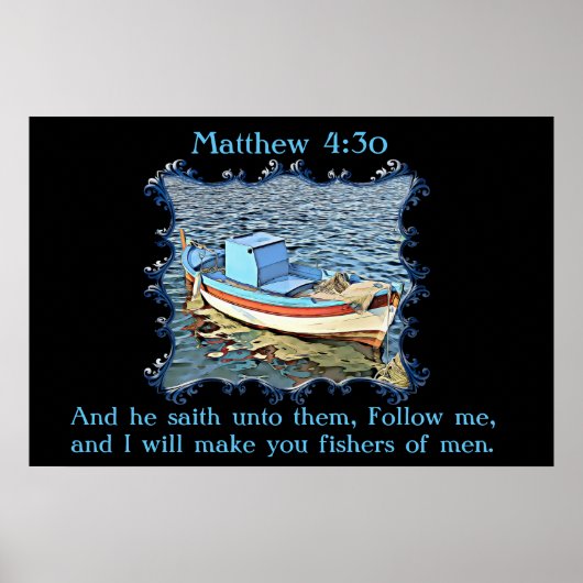 En hij zei tegen hen.Matthew 4:30 Poster (Voorkant)