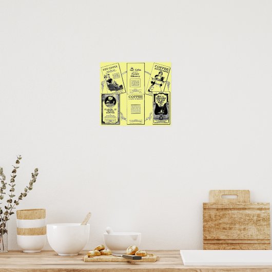 " en historische koffieboekje" poster (Keuken)