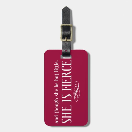 En hoewel ze maar klein is, is ze hevig bagagelabel (Voorkant verticaal)