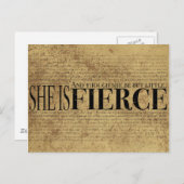 En hoewel ze maar klein is, is ze hevig. briefkaart (Voorkant / Achterkant)