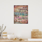 "En hoewel ze maar klein is, is ze hevig." Poster (Keuken)