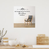 "En hoewel ze maar klein is, is ze hevig." Poster (Keuken)