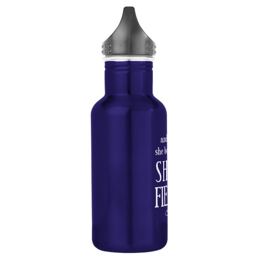 En hoewel ze maar klein is, is ze hevig waterfles  (Links)