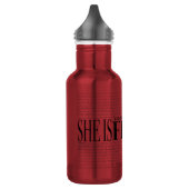 En hoewel ze maar klein is, is ze hevig. waterfles  (Links)