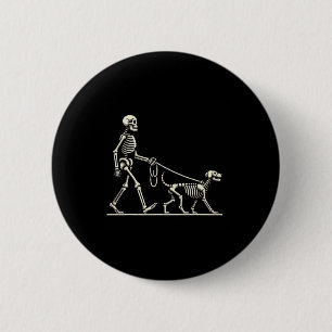 En hond lui Halloween kostuum grappig schedel huis Ronde Button 5,7 Cm