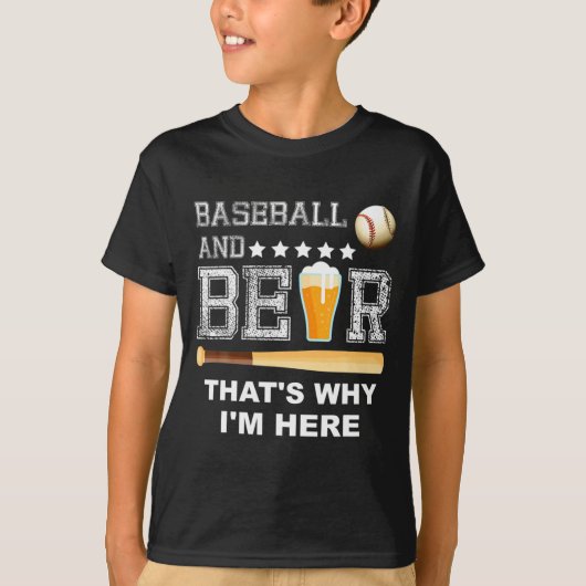En honkbal bier grap papa vaders t-shirt (Voorkant)