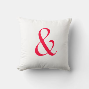 En - Hoofdkussen Ampersand - rood en wit Kussen