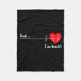 En ik ben terug Ekg Hartslag Voor Cardioloog Hart Fleece Deken
