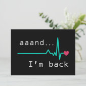 En ik ben terug, hartaanval Survivor Business Car Kaart (Staand voorkant)