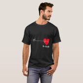 En ik ben terug hartslag voor cardioloog hart t-shirt (Voorkant volledig)