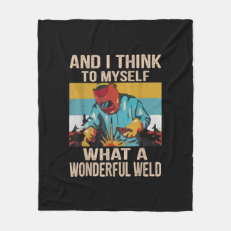 En ik denk voor mezelf wat een geweldige Vintage w Fleece Deken