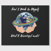 En ik denk voor mezelf wat een prachtige wereld cadeaupapier (Vlak)