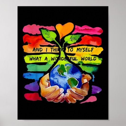 En ik denk voor mezelf wat een prachtige wereld poster (Voorkant)