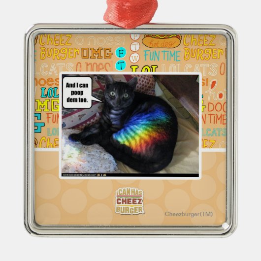 En ik kan ook dem poepen. metalen ornament (Voorkant)