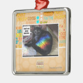 En ik kan ook dem poepen. metalen ornament (Links)