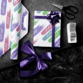 En ik Oop | sksksk brushstrokes girly pastel Cadeaupapier