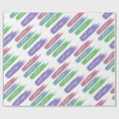 En ik Oop | sksksk brushstrokes girly pastel Cadeaupapier (Vlak)