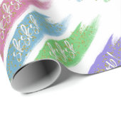 En ik Oop | sksksk brushstrokes girly pastel Cadeaupapier (Rol Hoek)