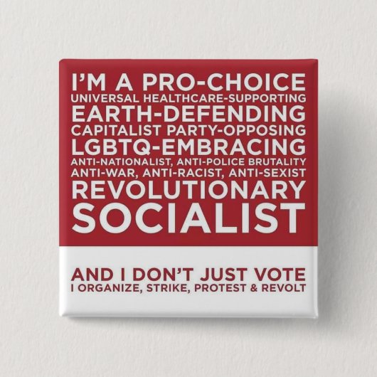 En ik stem niet alleen vierkante button 5,1 cm (Voorkant)