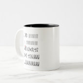 En ik zal altijd houden van je schattige citaat mo tweekleurige koffiemok (Voorkant links)