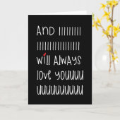 En ik zal altijd van je houden. kaart (Gele Bloem)