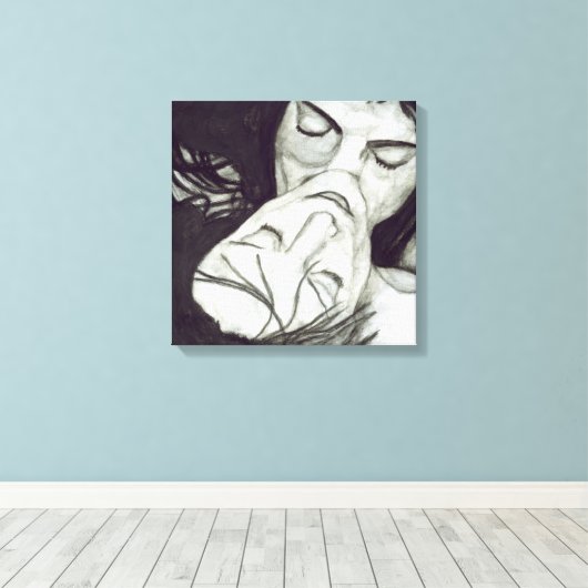 En in die macht canvas afdruk (Insitu (Houten vloer))