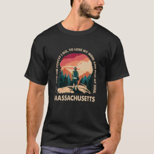 En in het bos ga ik naar Massachusetts Souvenir vo T-shirt