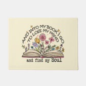 En in mijn boek ga ik – Bloemenboekenliefhebber Deurmat (Voorkant)