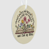 En in mijn boek ga ik – Bloemenboekenliefhebber Ornament (voorkant)