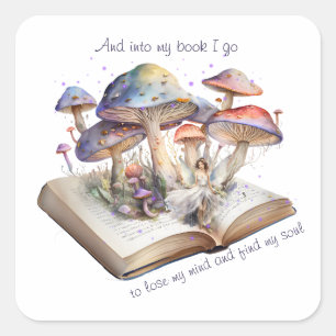 En in mijn boek ga ik mijn geest verliezen en vind vierkante sticker