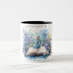 En in mijn boek ga ik mijn verstand verliezen en v tweekleurige koffiemok