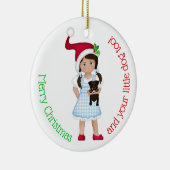 En je kleine hond naarO.  Dorothy Keramisch Ornament (Rechts)