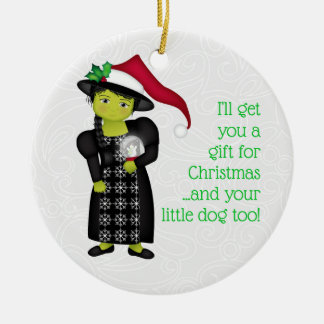 En je kleine hond naarO. Woongekte Witch WWOO Keramisch Ornament