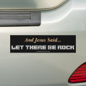 En Jezus zei..LAAT ER EEN ROCK ZIJN - Bumpersticke Bumpersticker (Op auto)