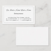 en Klassiek professioneel Visitekaartje (Voorkant / Achterkant)