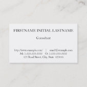 en Klassiek professioneel Visitekaartje (Voorkant)