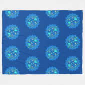 en kleurrijk Mandala / Kaleidoscoop KOI 1 Fleece Deken (Voorkant (Horizontaal))