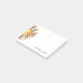 en kleurrijke glanzende zon gepersonaliseerd post-it® notes (Schuin)