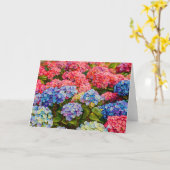  en kleurrijke hydrangea Flowers Art Kaart (Gele Bloem)