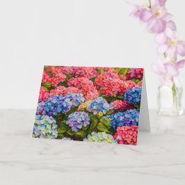  en kleurrijke hydrangea Flowers Art Kaart