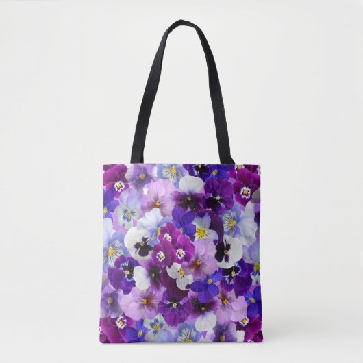  en kleurrijke reuzenpansies, tote bag (Voorkant)