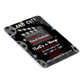 En knip dat is een 'Wrap Afstuderen Black' uitnodi Magneet (Rechterzijde)